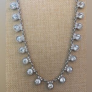 Ann Taylor Jeweled Clear‎ Crystal Necklace